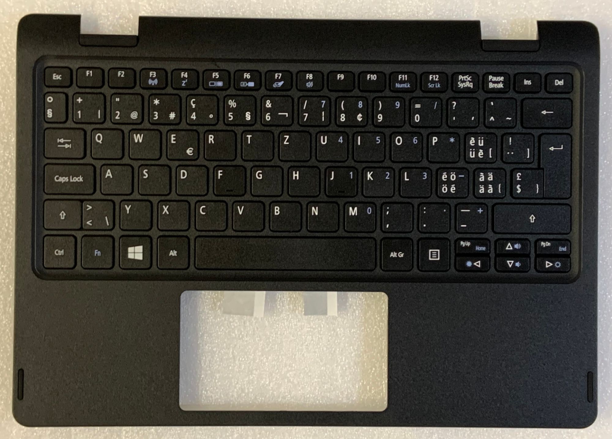 Acer Aspire R3-131T Swiss-German Qwerty Keyboard (Black)