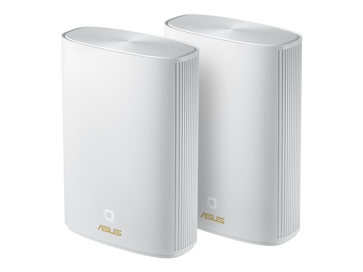 ASUS ZenWiFi AX Hybrid (XP4) Wi-Fi System - 2 Routers - Up to 5500 sq. ft. Coverage - 1GbE Mesh, HomePlug AV (HPAV) 2.0 - Wi-Fi 6 - Dual Band