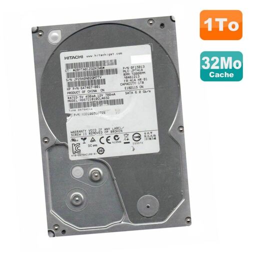 Disco duro interno de 1 TB de Hitachi 3,5 pulgadas SATA III