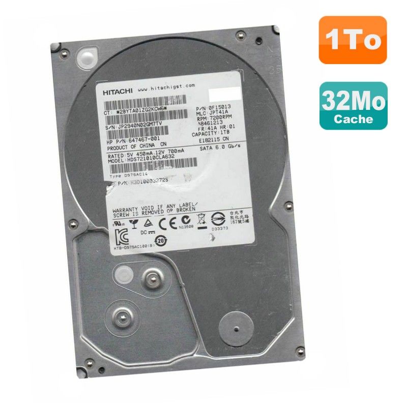 Disque dur interne Hitachi 1 To 3,5 pouces SATA III