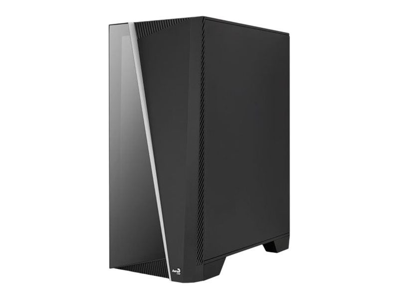 AeroCool Mirage-G Black Mid Tower ATX Case - Tempered Glass Panel - No Power Supply (ATX) - USB/Audio