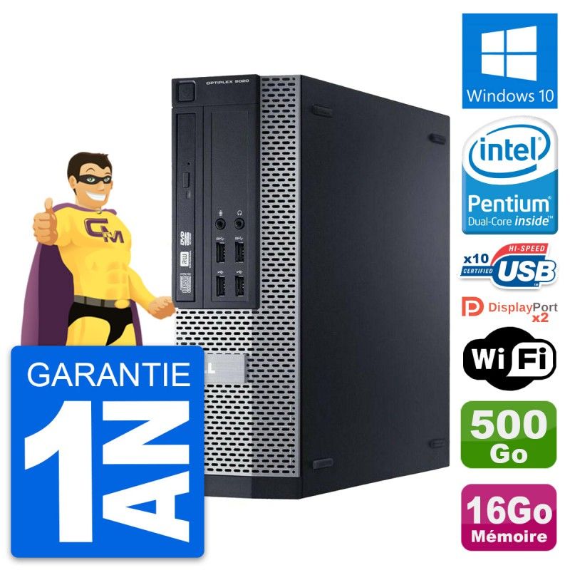 Dell Optiplex 9020 SFF Desktop PC - Intel Pentium G3220, 16GB RAM, 500GB HDD, Windows 10, WiFi