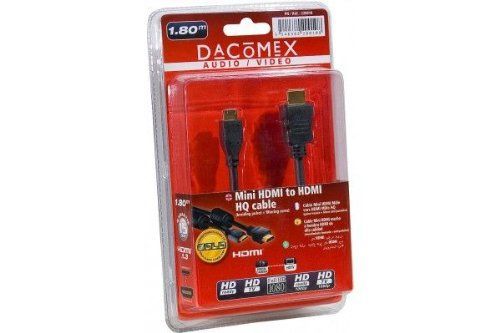 DACOMEX HDMI Cable - 19 Pin Mini HDMI Type C Male to HDMI Male - 6ft