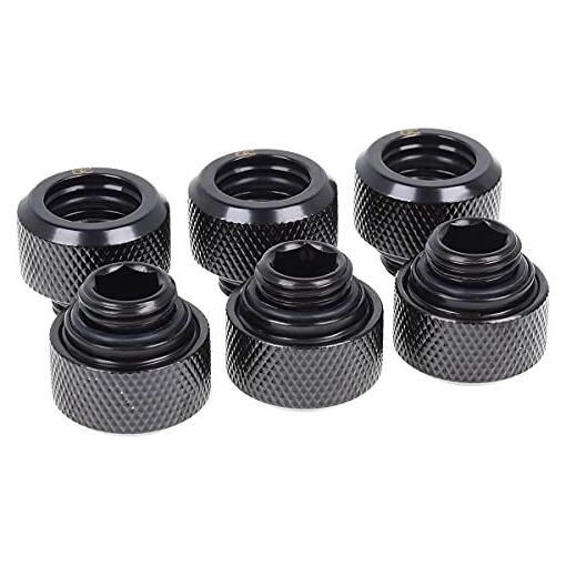 Kit de tuyaux haut Alphacool Noir Profond 13 mm, G1/4, six pièces