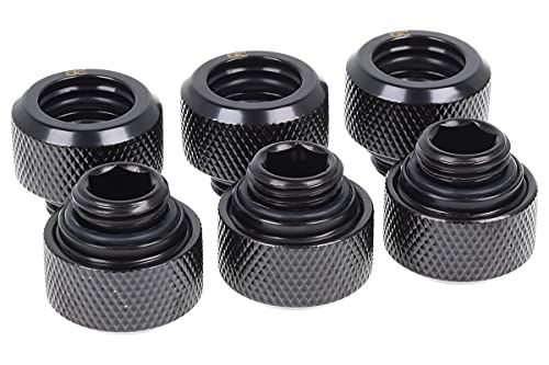 Alphacool Deep Black 13mm High Tülle, G1/4, Six Pack