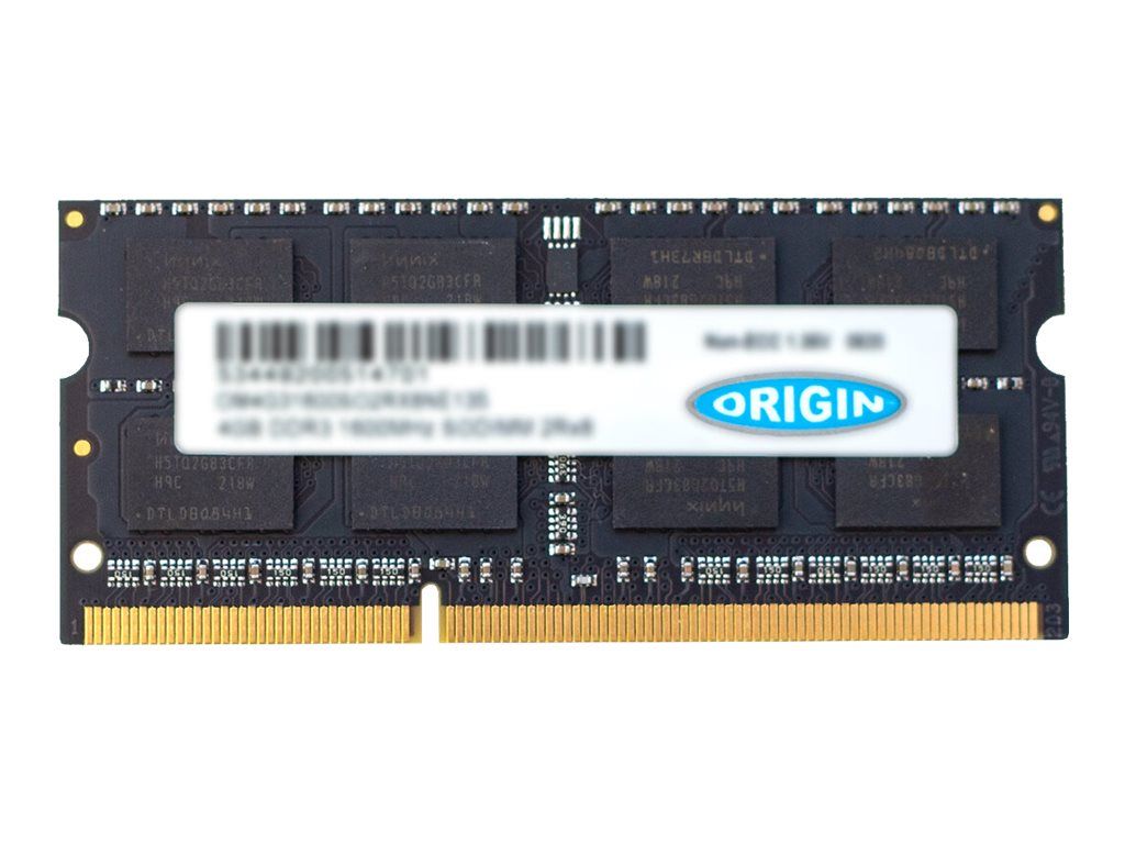 Origin Storage 8GB DDR3L SO-DIMM Module (204-pin, 1600MHz/PC3L-12800, 1.35V, Unbuffered, Non-ECC)