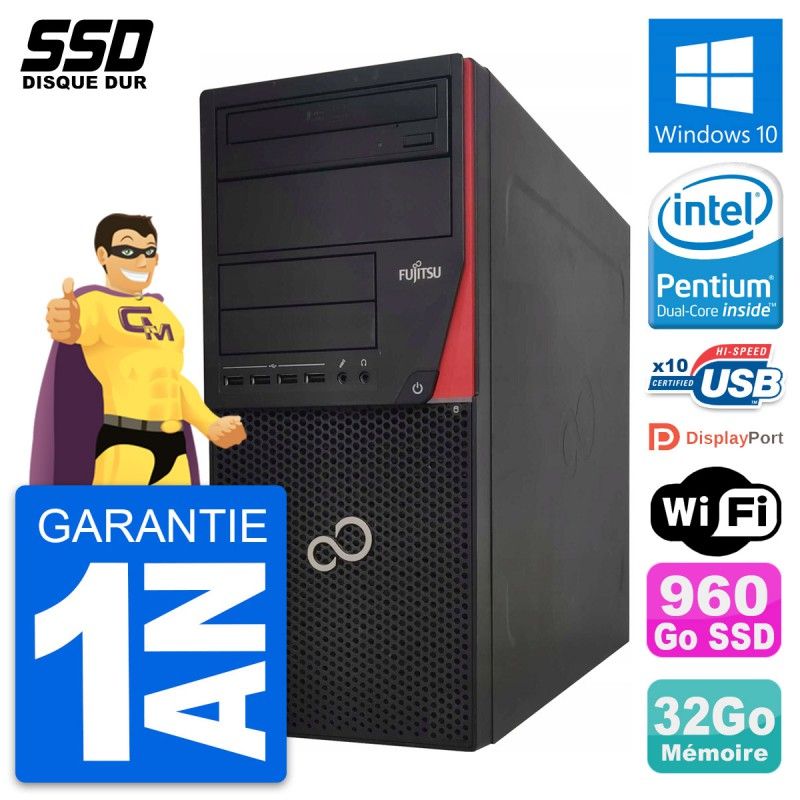 Fujitsu Esprimo P920 Desktop PC - Intel Core i3-4170, 32GB RAM, 960GB SSD, Windows 10