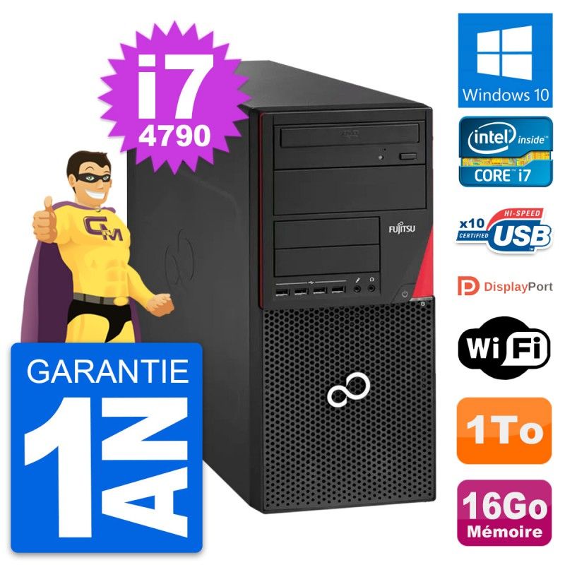 Fujitsu Esprimo P920 Core i7-4790 16GB RAM 1TB HDD Windows 10 Wi-Fi Desktop PC