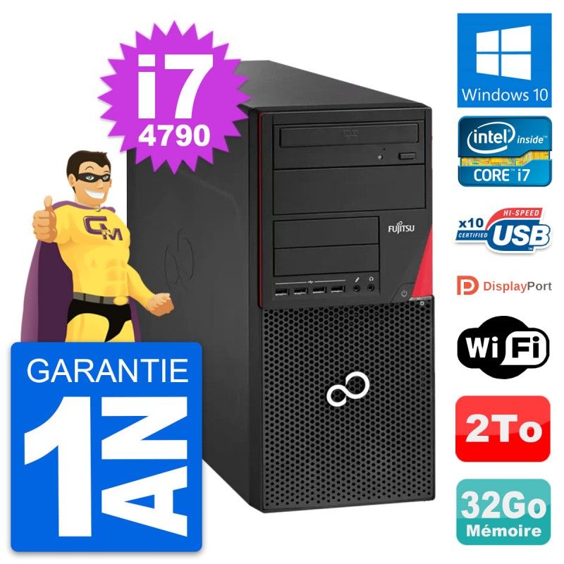Fujitsu Esprimo P920 Core i7-4790 32GB RAM 2TB HDD Windows 10 WiFi PC