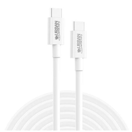 Câble Urban Factory USB Type C vers USB Type C, 2 m, Blanc
