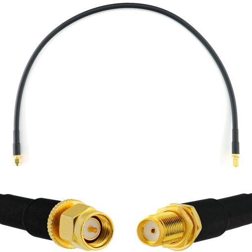 Câble coaxial SMA mâle vers SMA femelle de 50 cm - HF240 (équivalent LMR240) rallonge étanche - pour routeur WiFi, antenne radio LTE amplificateur GSM 4G 5G 6G LTE hotspot