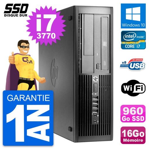 HP Pro 4300 SFF Computer - Intel Core i7, 16GB RAM, 960GB SSD, Windows 10, Wifi