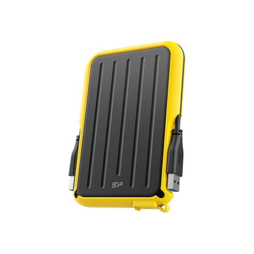 Silicon Power Armor A66 - 2TB External Portable Hard Drive - USB 3.2 Gen 1 - Black/Yellow