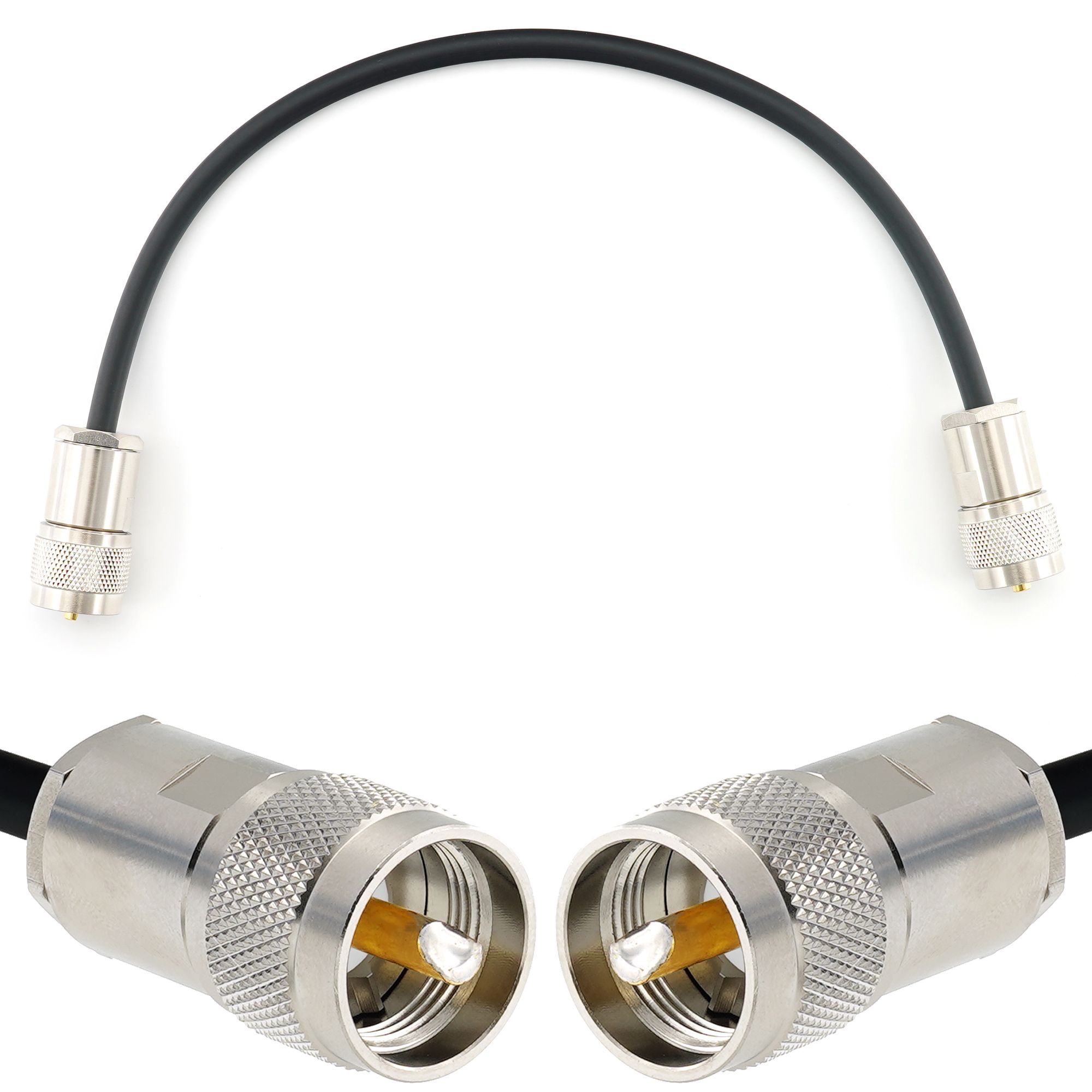 RANGEFUL PL259 30cm UHF Coaxial Cable - HF240 (LMR 240 Equivalent) Waterproof Extension for HAM Radio Antenna CB Radio Analysis Tosmeter Marine RF VHF Cibi SDR Amateur Radio