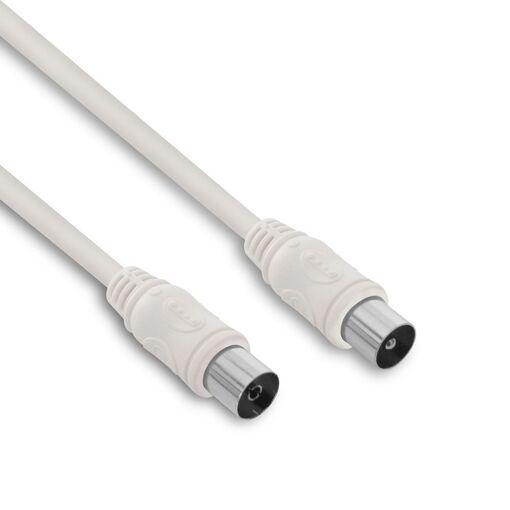 Metronic Coaxial TV Cable 9.52mm Male/Female, 10m - White