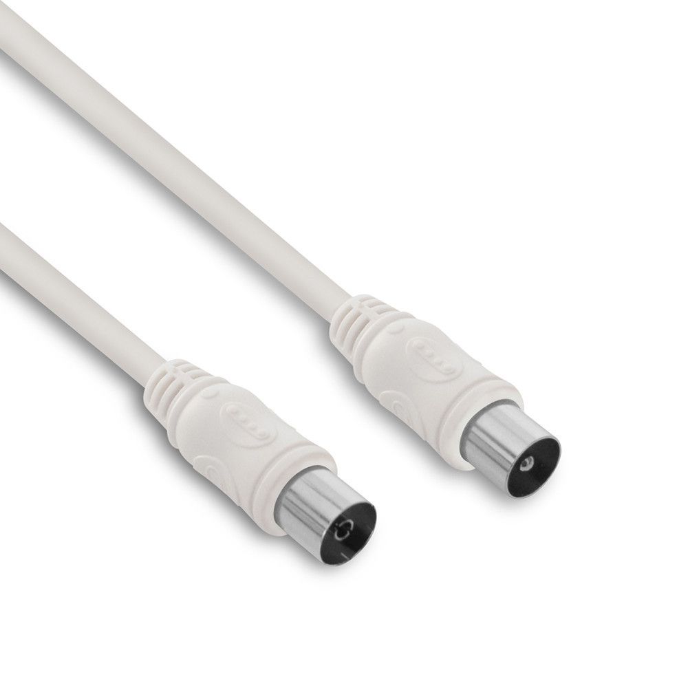 Metronic Coaxial TV Cable 9.52mm Male/Female, 10m - White