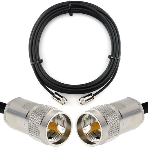 Câble coaxial UHF RANGEFUL de 7 m - Câble d'extension étanche HF240 (équivalent LMR240) pour radio amateur HAM, radio CB, marine RF, VHF, SDR, radio amateur