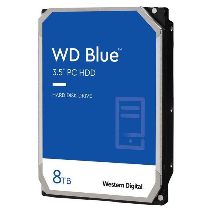 Western Digital Blue 8TB Internal Hard Drive - 3.5-inch, SATA 6Gb/s, 5640 RPM, 128MB Buffer