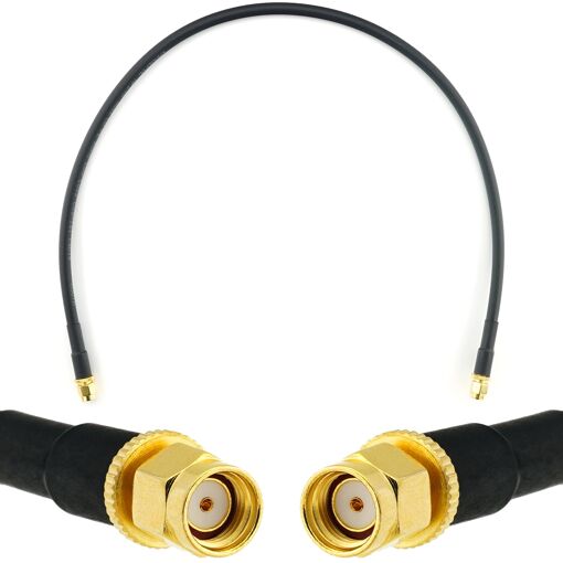 Câble d'extension antenna WiFi coaxial RPSMA Rangeful de 50 cm - Mâle à Mâle