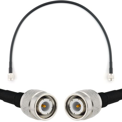 Câble coaxial TNC mâle à TNC mâle RANGEFUL de 50 cm - HF240 (équivalent LMR240) étanche pour prolongateur d'antenne radio CB, WiFi