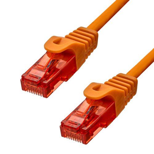ProXtend RJ-45 to RJ-45 Cable - 20 cm - 6mm UTP CAT 6 - Halogen Free, Hook Less, Locked - Orange