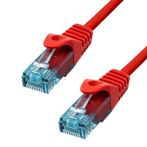 ProXtend RJ-45 (M) to RJ-45 (M) Cable - 2m - 6mm UTP - CAT 6a - IEEE 802.3at - Halogen Free, Molded, Crochet Free, Locked - Red