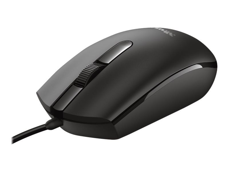 Trust TM-101 Mouse - Right and Left Handed - Optical - 3 Buttons - Wired - USB