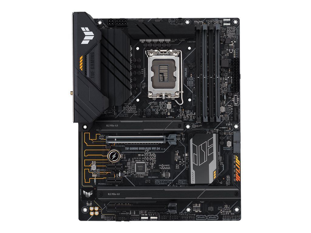 ASUS TUF Gaming B660-PLUS Wi-Fi D4 - Motherboard - ATX - LGA1700 Socket - B660 Chipset - USB-C 3.2 Gen 2x2, USB 3.2 Gen 2, USB 3.2 Gen 1, USB-C 3.2 Gen 2 - 2.5G LAN, Wi-Fi 6, Bluetooth