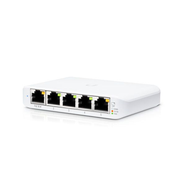 Ubiquiti UniFi Switch USW Flex Mini - Desktop Switch - 4 x 10/100/1000 + 1 x 10/100/1000 (PoE+) - White