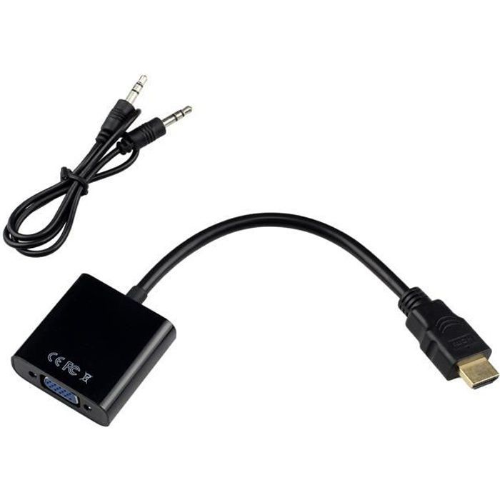 Adaptador TERA HDMI 1080p a VGA con cable de audio de 3,5 mm
