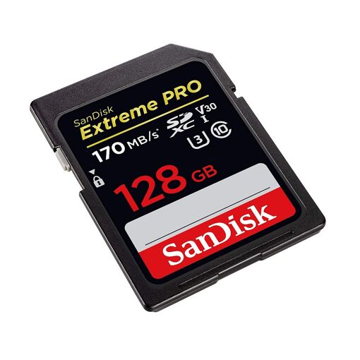 SanDisk Extreme PRO SDXC Memory Card 128GB, UHS-I, Class 10, U3, V30 - 2-Pack