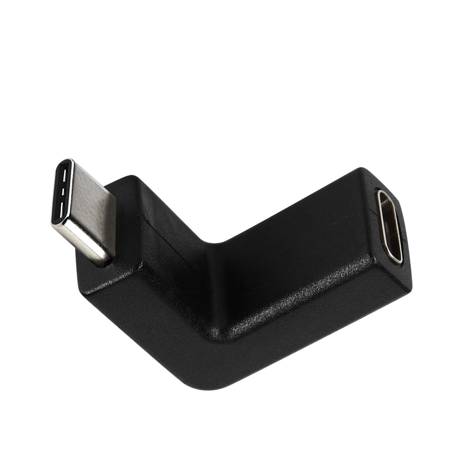 Avizar 90° Bent USB-C to USB-C Adapter (Black)