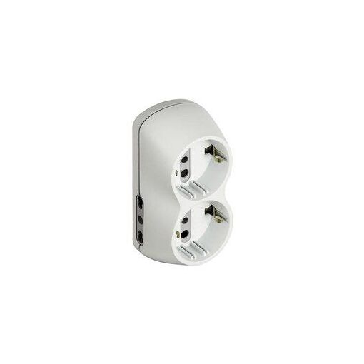 Bticino 64 S3614D Multi-Outlet Adapter, White