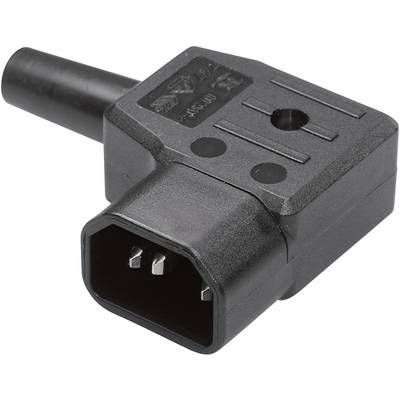 Kaiser 747/SW/C Male Network Connector for Refrigeration Appliances (90 Degree Bend, 2+PE 10A, Black)