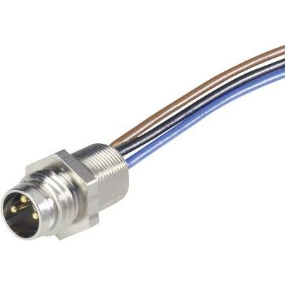 Conector hembra Hirschmann CO ELST 3308 RV FM 805 935 980-161 M8, 0.5 m, 3 polos