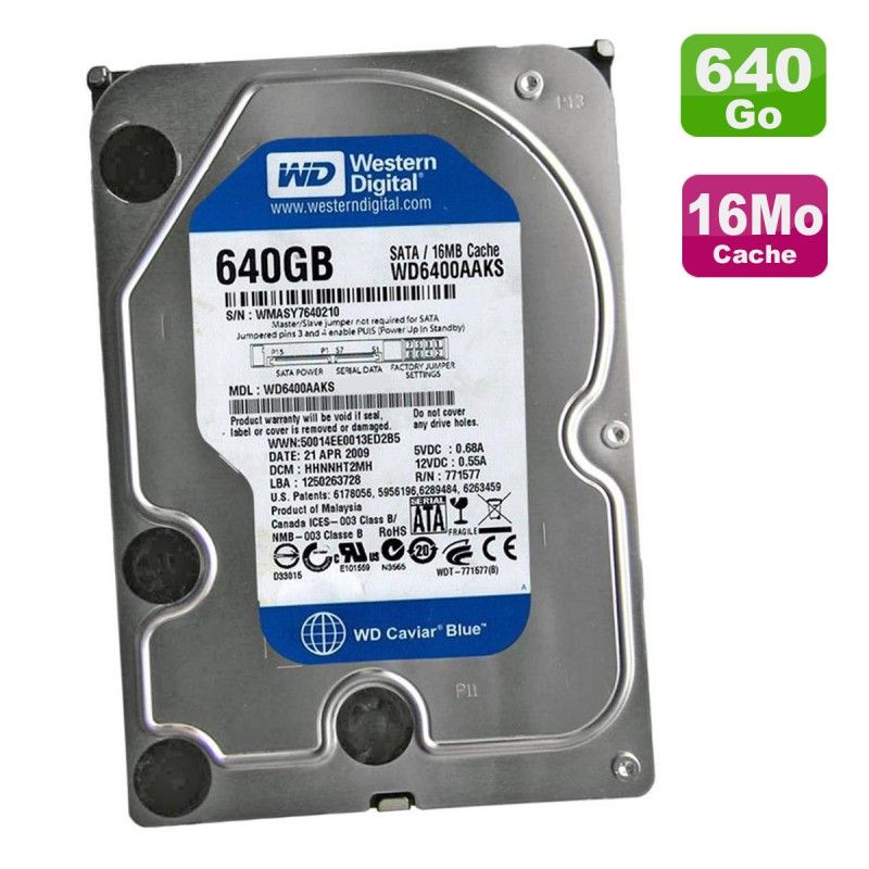 Disco duro interno Western Digital Caviar Blue 640 GB SATA 3,5