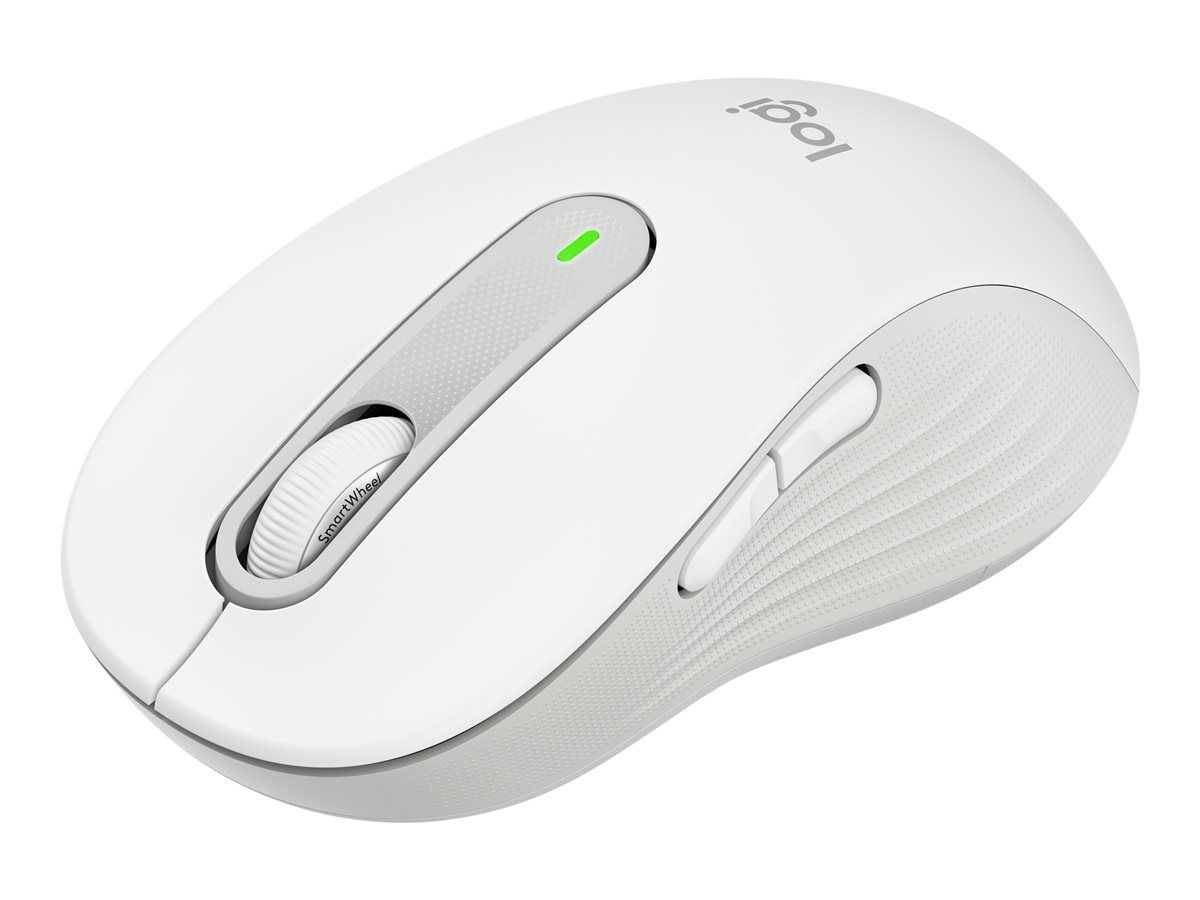 Logitech Signature M650 L Business Mouse - Wireless - Right-Handed - 5 Buttons - 2.4GHz, Bluetooth - Logitech Logi Bolt USB Receiver - Pale Grey
