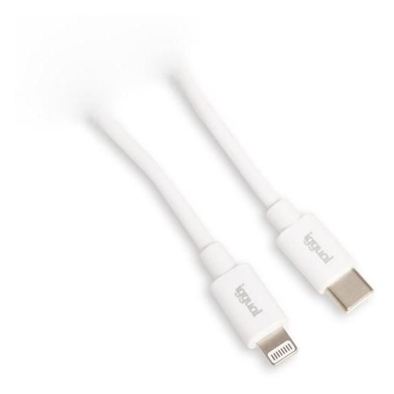 Igual Lightning Cable - 1m, White, 24-Pin USB-C to Lightning - Fast Charging