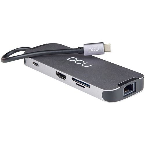 DCU Smart Connectivity USB-C to HDMI Hub with 3 USB 3.0 Ports, RJ45 Reader, PD and 3.5mm Jack