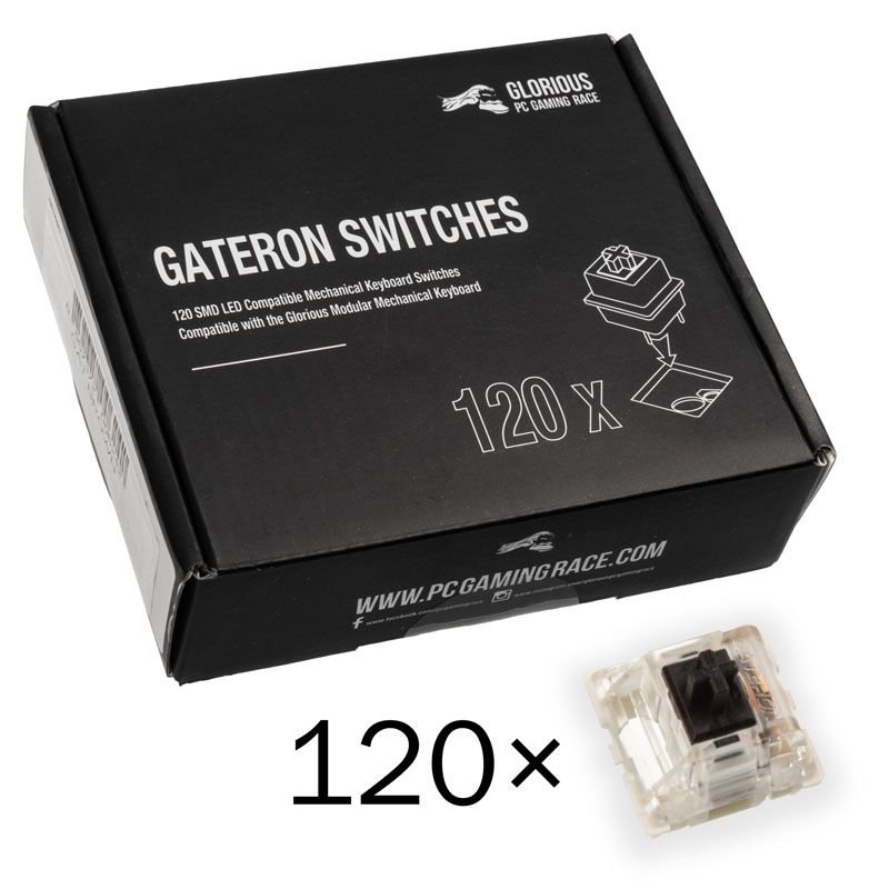 Conmutadores Gateron Negros para Glorious PC Gaming Race