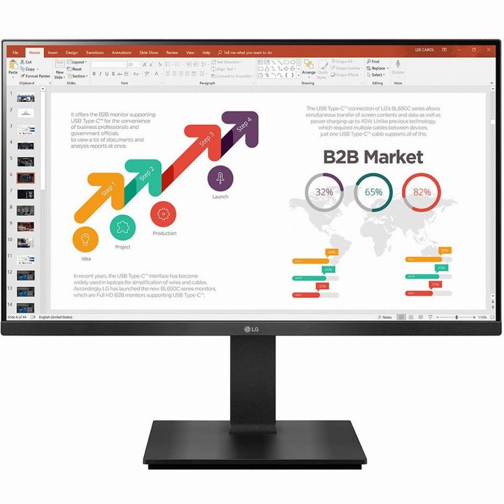 LG 24BP450Y-B 23.8" Full HD LED Monitor, Black