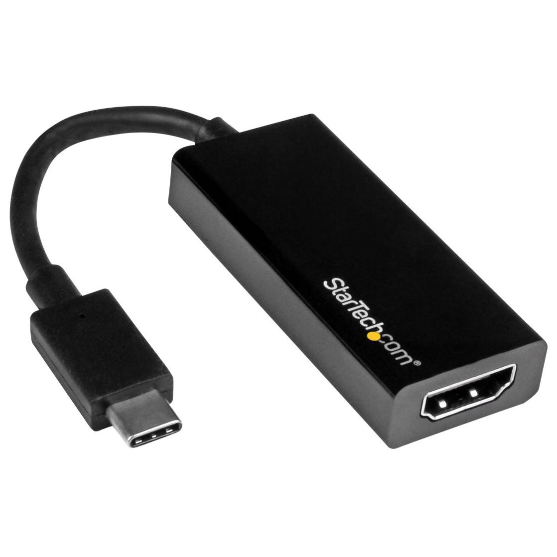 Convertidor de vídeo Startech USB-C a HDMI - 4K 30 Hz, compatible Thunderbolt 3, adaptador de monitor de viaje negro de 14,7 cm