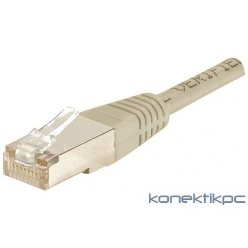 Cable Exertis Connect CAT 5e - 1 m Gris RJ-45 a RJ-45