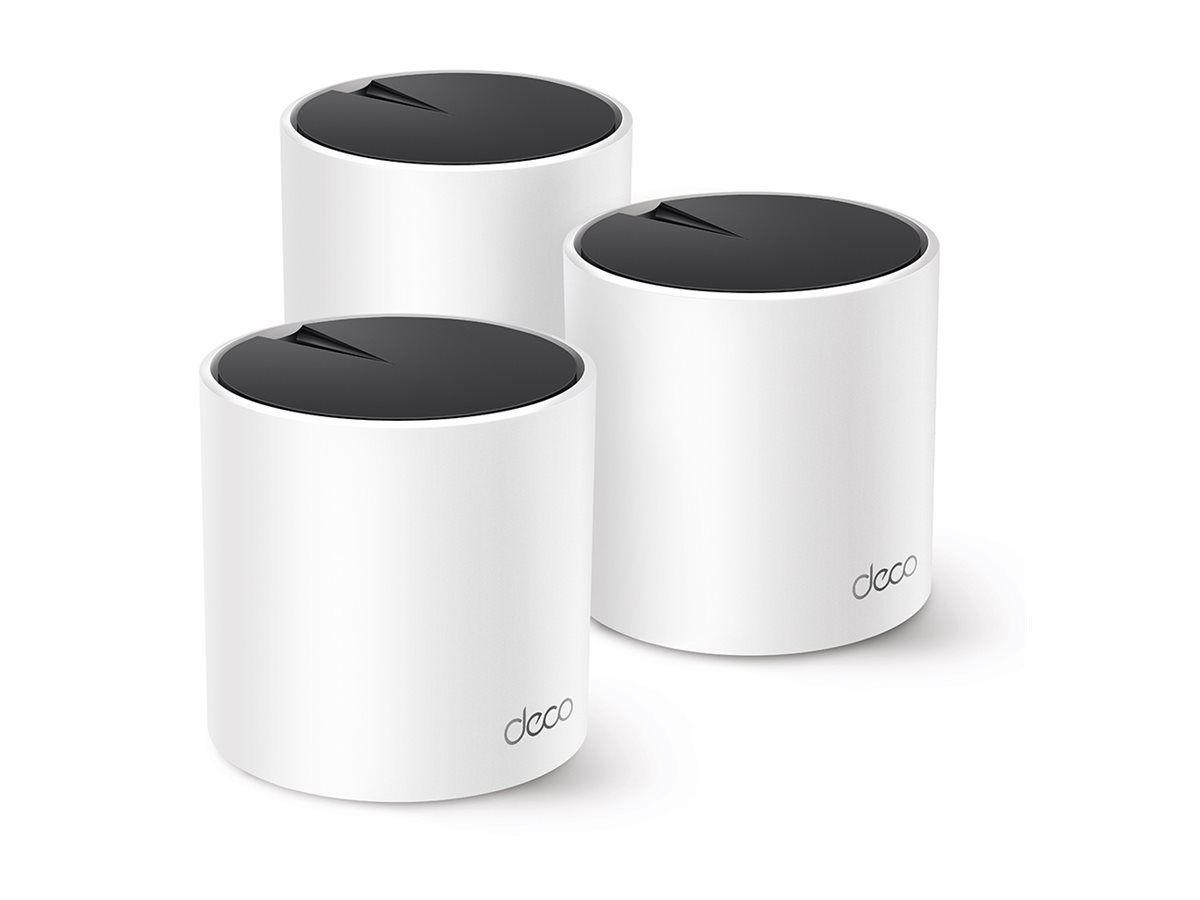 TP-Link Deco X55 V1.60 Mesh Wi-Fi System (3 Routers) - Up to 6500 sq. ft. - 1GbE Mesh - Wi-Fi 6 - Dual Band