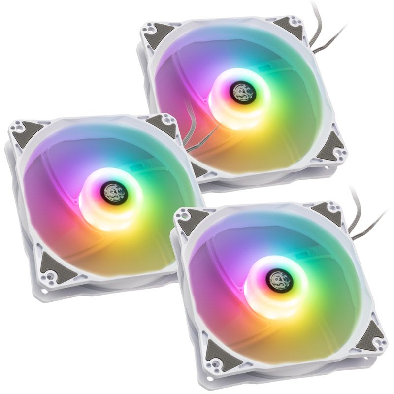 Bitspower Notos RGB Fan, 120mm - White, 3-Pack