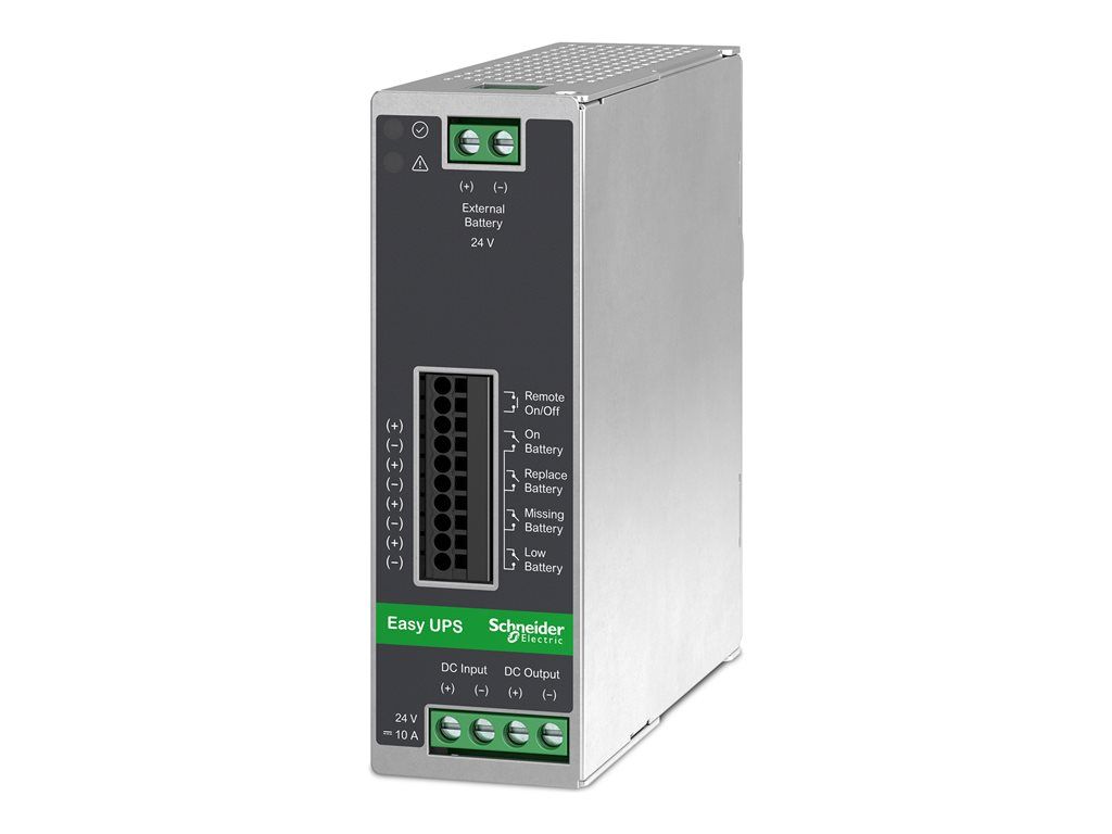 APC - DIN Rail Mountable Power Supply - 10A - 24V DC - 240W - No Battery - 1 Output Connector - Grey Metal