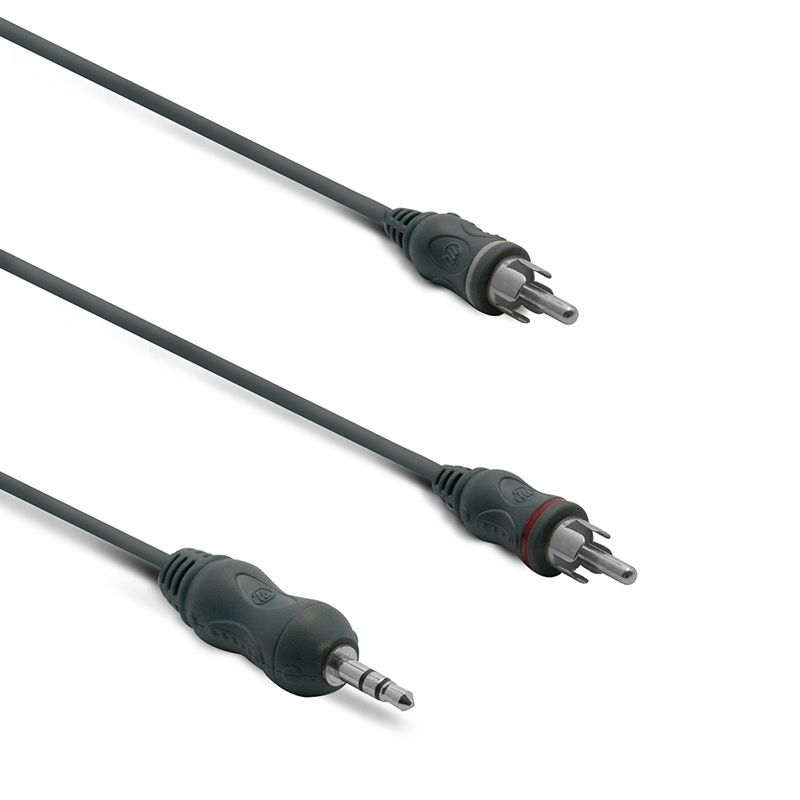 Metronic Stereo Audio Cable 3.5mm Male to 2 RCA Male, 5m