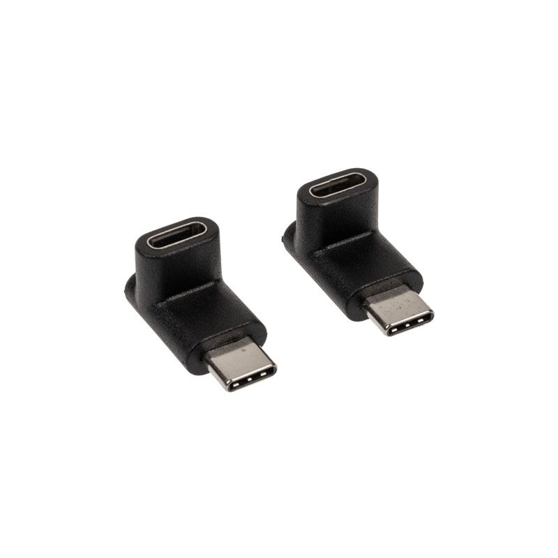Akasa Right-Angled USB-C Adapter - 2 Pack