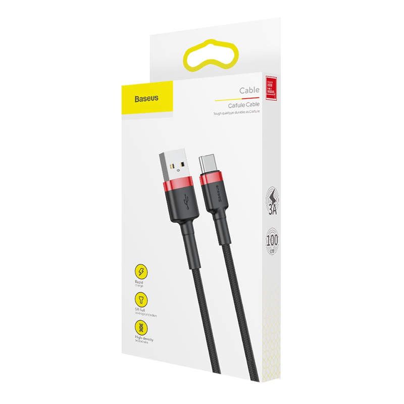 Baseus Type-C Cable 3A 1m Red + Black