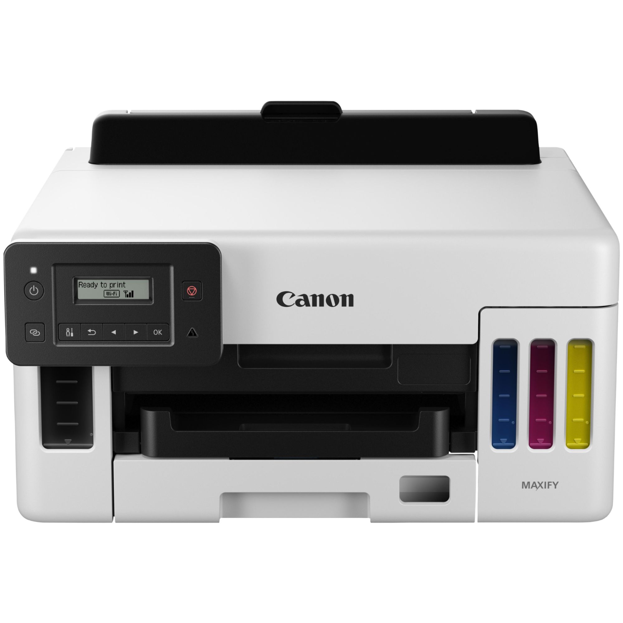 Canon MAXIFY GX5050 Printer - Color -  A4/Legal - 600 x 1200 dpi - Up to 24 ipm (mono) / 15.5 ipm (color) - 350-Sheet Capacity - LAN, Wi-Fi(n), USB 2.0